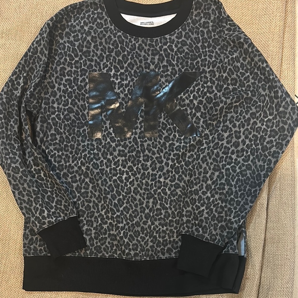 Michael Kors Black and Gray Graphic Sweatshirt - Picture 2 of 6